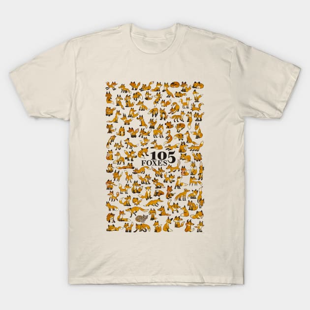 105 Foxes T-Shirt by chikoristore